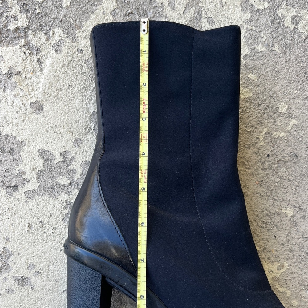 EUC Donald J. Pliner leather/nylon Black Heeled Boots with Zipper - Picture 16 of 16